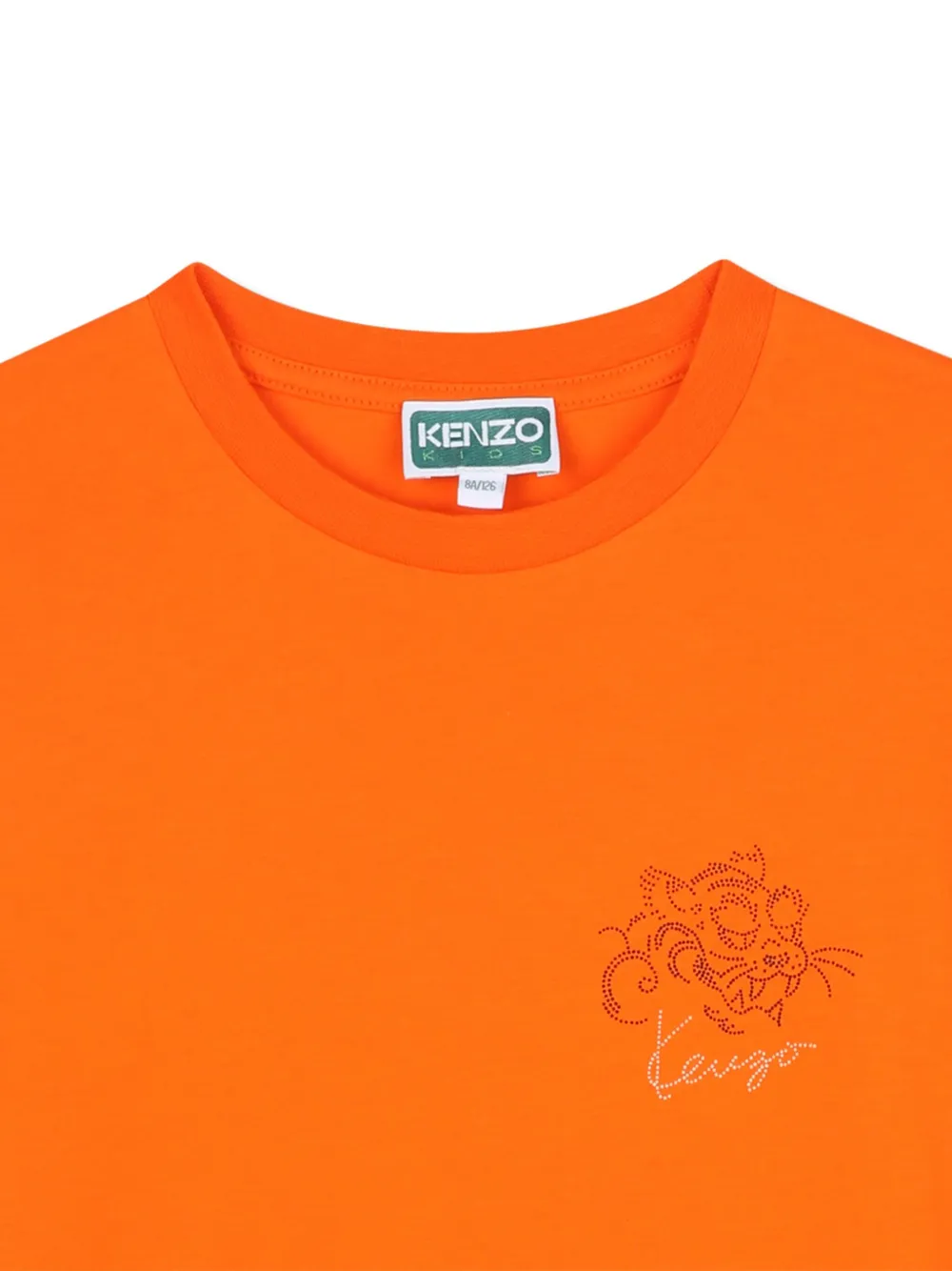Kenzo Kids T-shirt met lange mouwen en grafische print Oranje