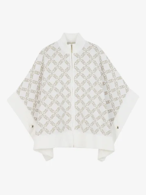 Michael Kors Kids MK Empire-jacquard cape 