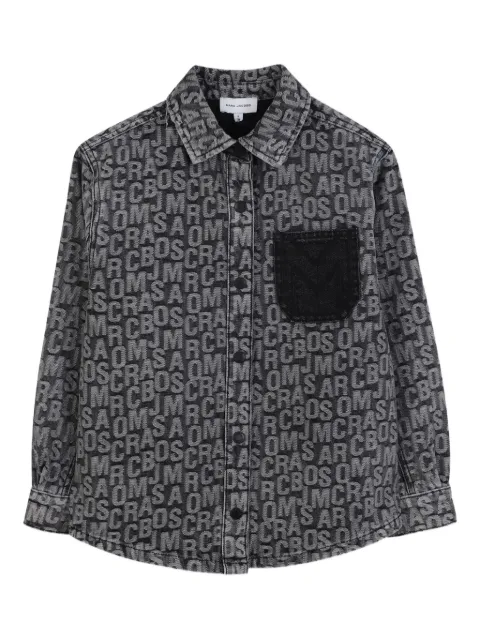 Marc Jacobs Kids logo-jacquard button-up shirt