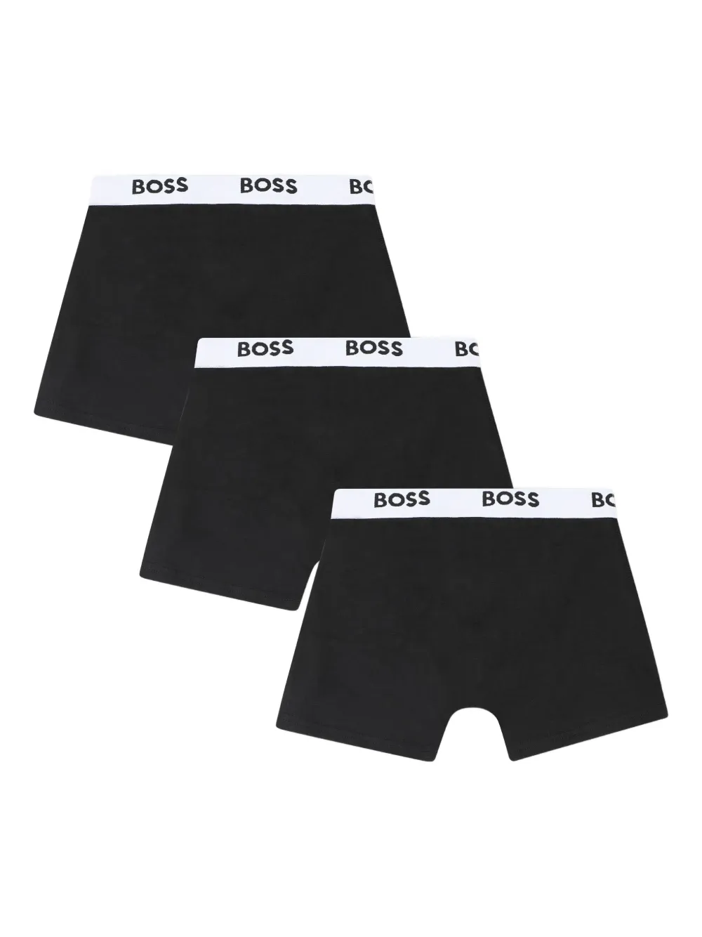 BOSS Kidswear Drie boxershorts met logoband Zwart