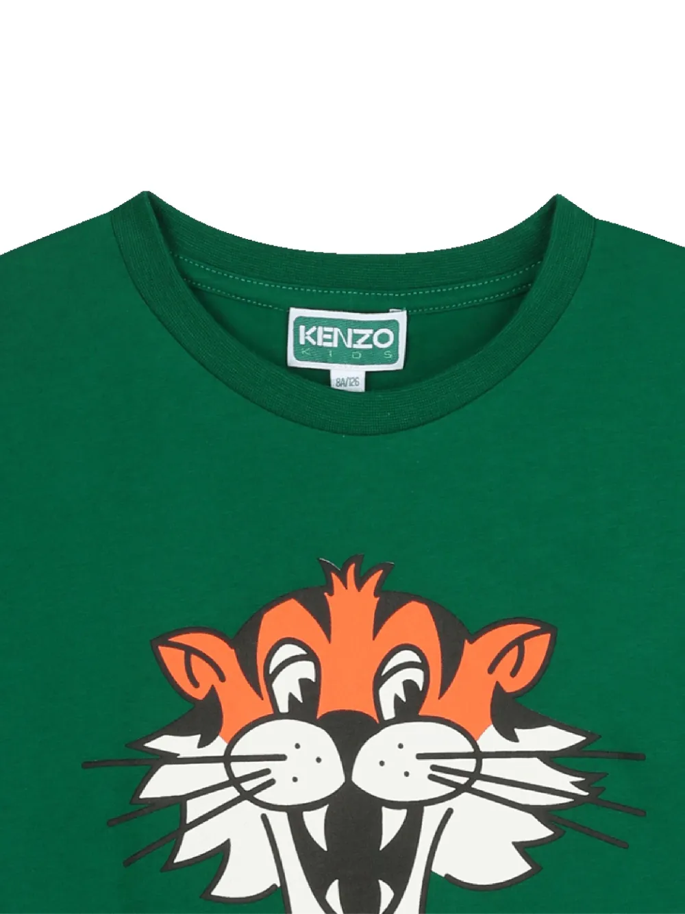Kenzo Kids T-shirt met tijgerprint Groen