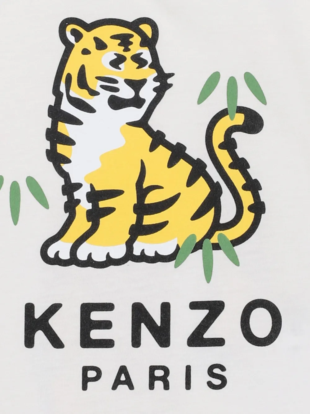 Kenzo Kids T-shirt met tijgerprint Wit