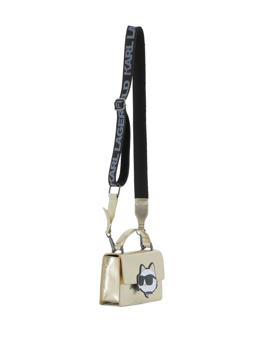 Karl Lagerfeld Kids K Ikonik shopper met kattenpatroon Goud