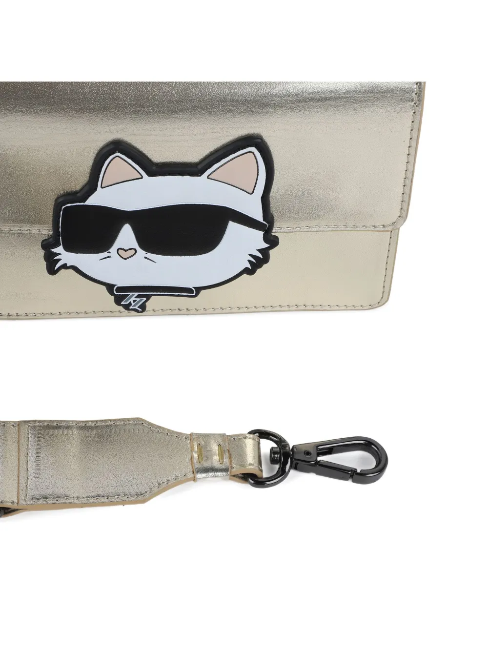 Karl Lagerfeld Kids K Ikonik shopper met kattenpatroon Goud