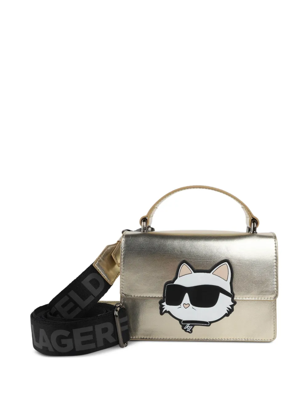 Karl Lagerfeld Kids K Ikonik shopper met kattenpatroon Goud