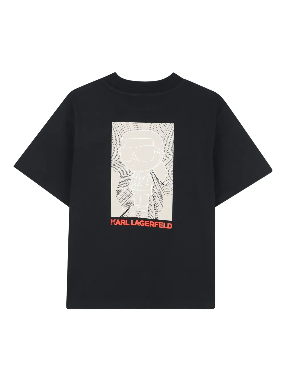 Karl Lagerfeld Kids T-shirt met grafische print Zwart