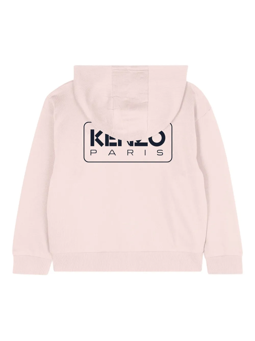 Kenzo Kids Hoodie met logoprint en rits Roze