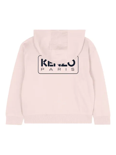 Kenzo Kids logo-print zip-up hoodie