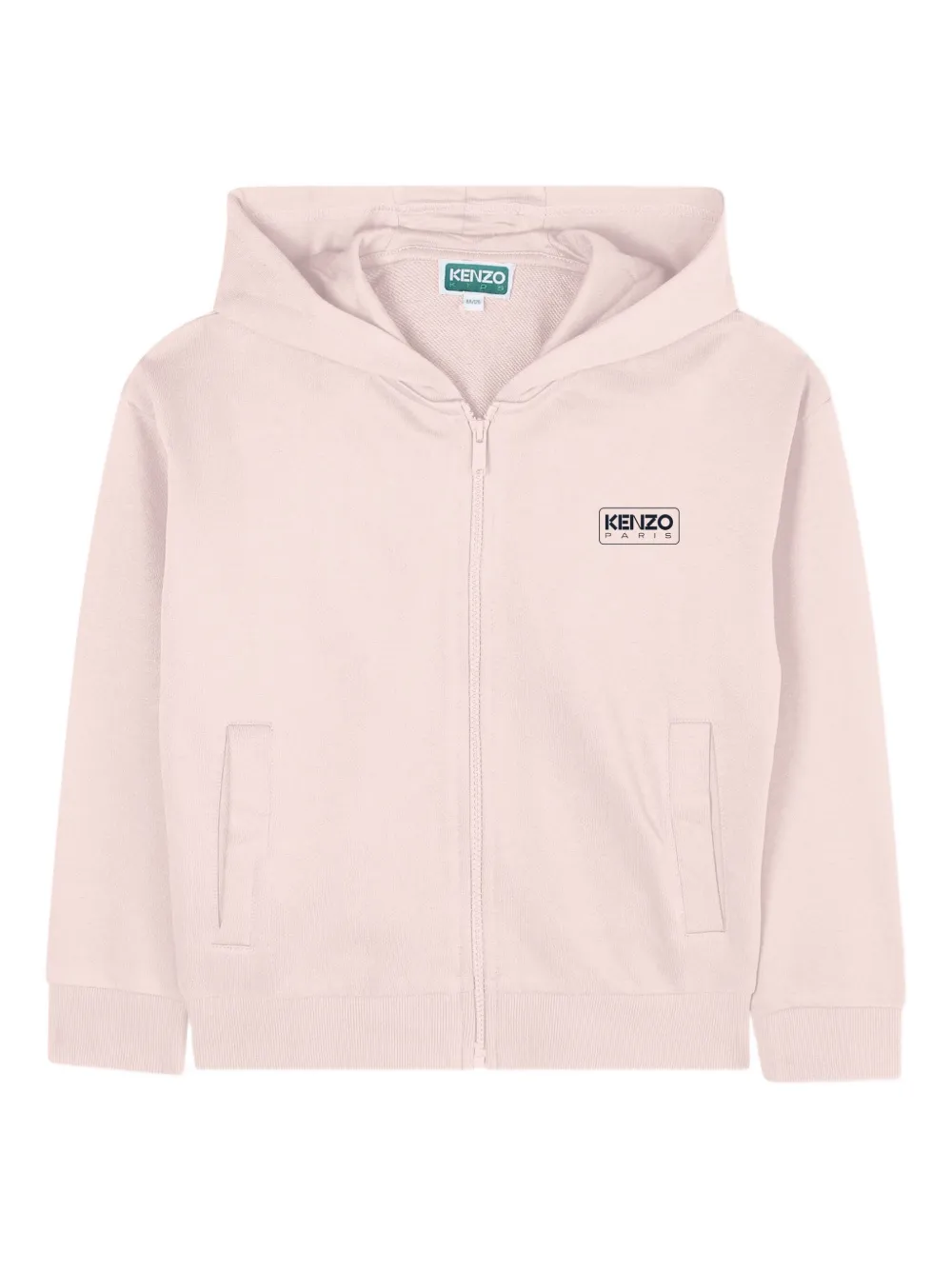 Kenzo Kids Hoodie met logoprint en rits Roze
