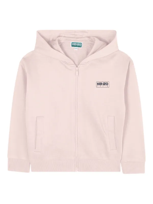 ⭐️K⭐️ Kenzo Kids logo-print zip-up Hoodie | Pink | FARFETCH HK
