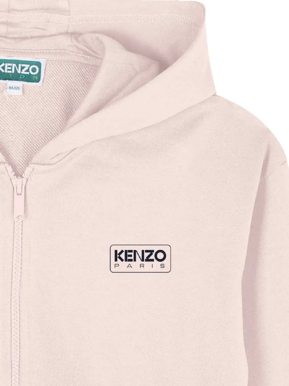 Kenzo Kids Hoodie met logoprint en rits Roze