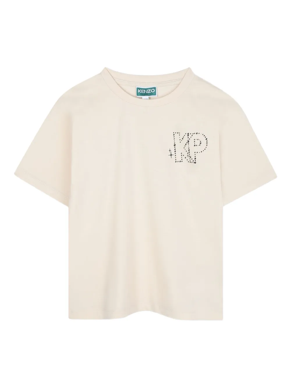 Kenzo Kids T-shirt met logo Beige