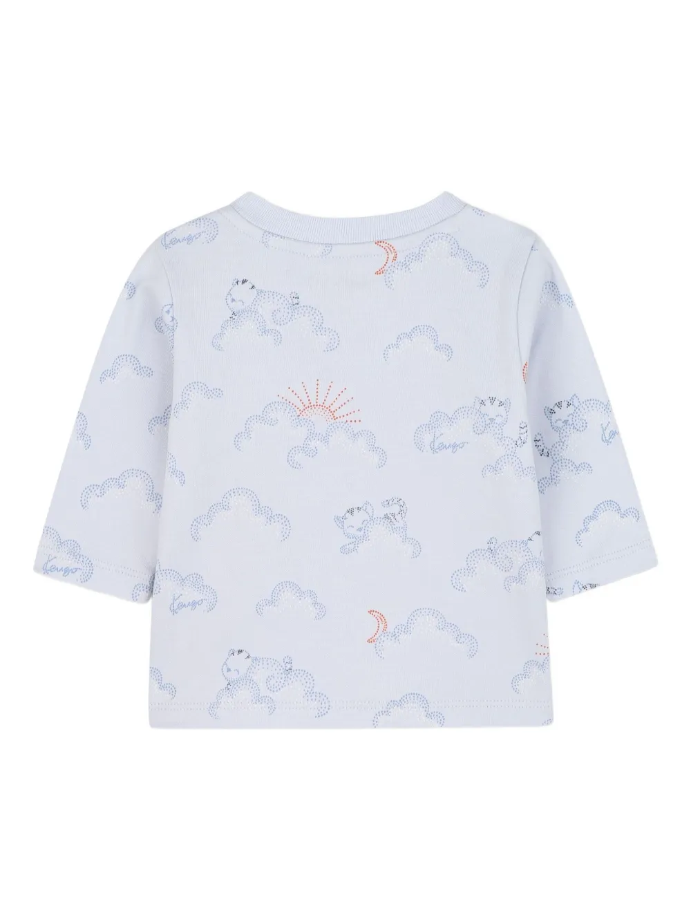 Kenzo Kids Broek en sweater met wolkenprint Blauw