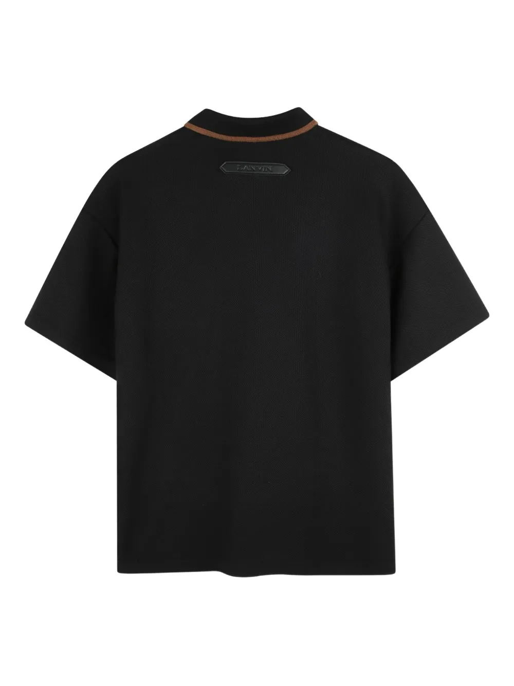 Lanvin Enfant Poloshirt met geborduurd logo Zwart