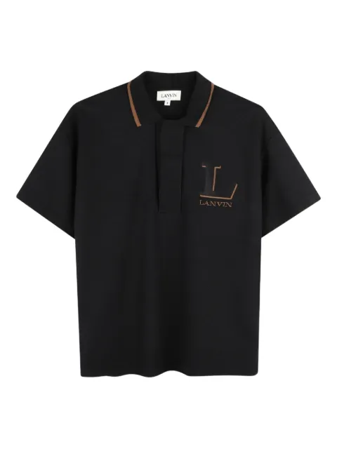 Lanvin Enfant logo-embroidered polo shirt