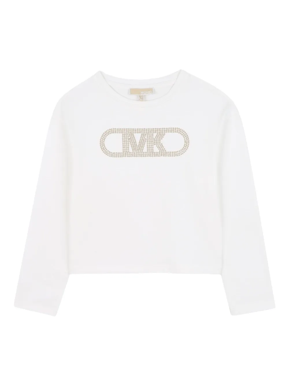 Michael Kors Kids T-shirt verfraaid met logo Beige