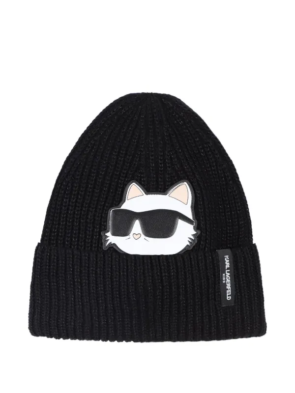 Karl Lagerfeld Black & White Cat Beanie K/Essential Choupette beanie | Black | Women | KARL  main image 2