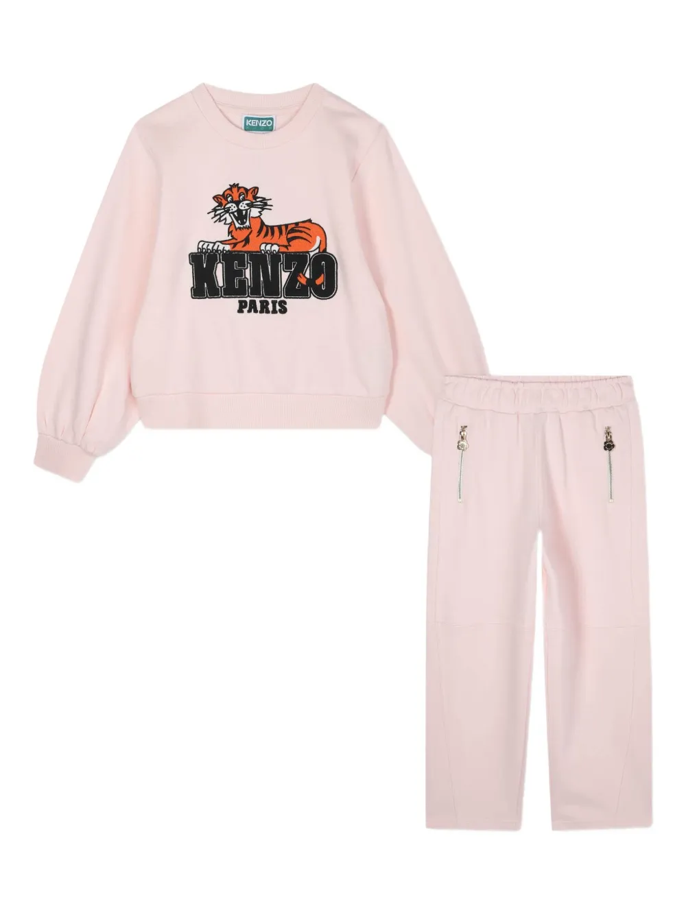 Kenzo Kids Trainingspak met Tiger-print Roze