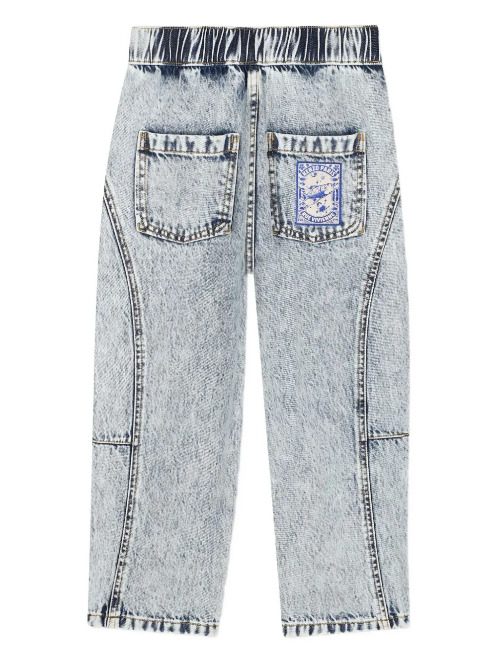Kenzo Kids Gerafelde jeans Blauw
