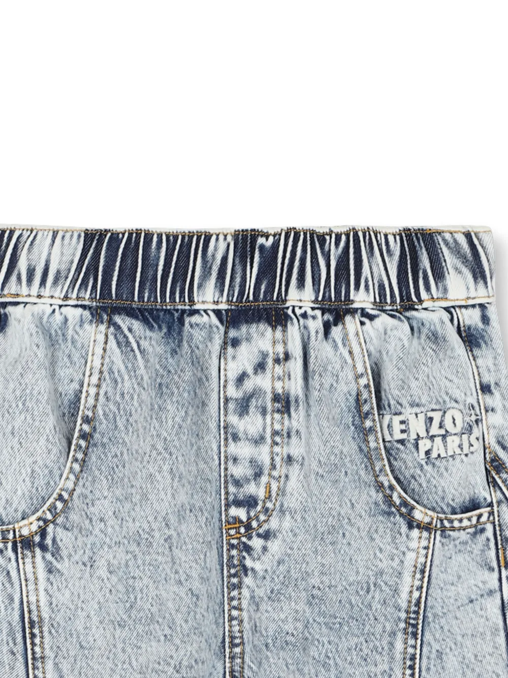 Kenzo Kids Gerafelde jeans Blauw