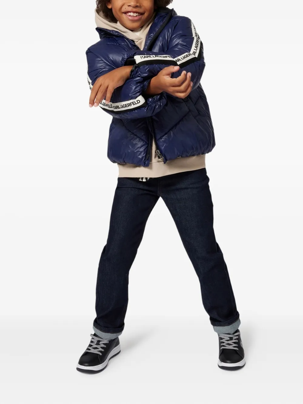 Karl Lagerfeld Kids lace-up sneakers Black