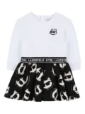 Karl Lagerfeld Kids cat-motif dress - White