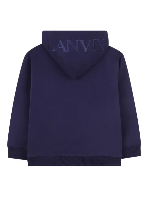 LANVIN ランバン ルカ期 シルクシフォン ジップ パーカー Lanvin Enfant zip-up Hoodie | Blue | FARFETCH
