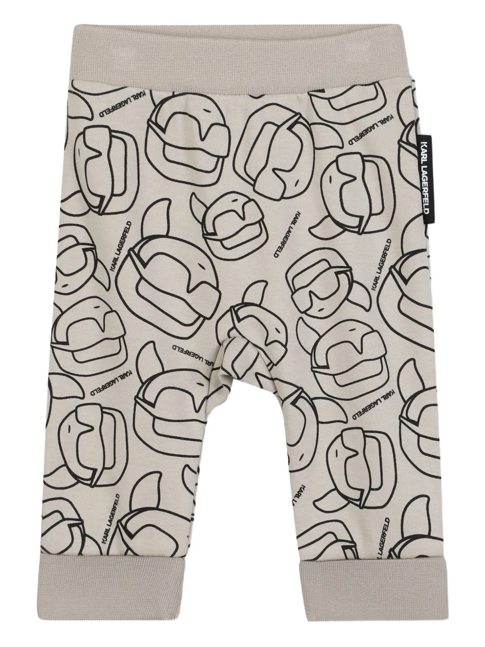 Karl Lagerfeld Kids Trainingsbroek met imitatiebont Beige