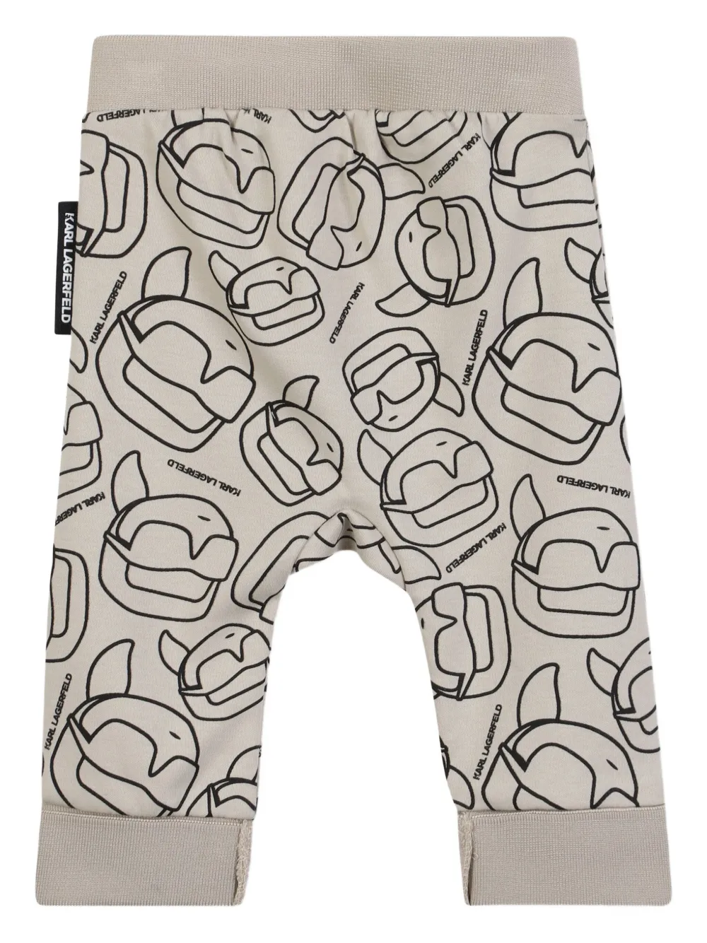 Karl Lagerfeld Kids Trainingsbroek met imitatiebont Beige