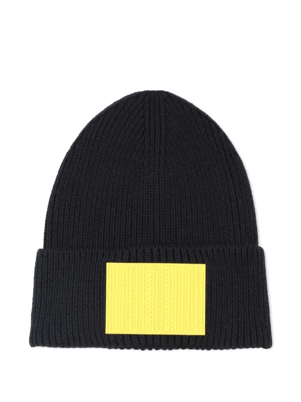 Marc Jacobs Kids Ribbed Beanie Hat Black FARFETCH ID