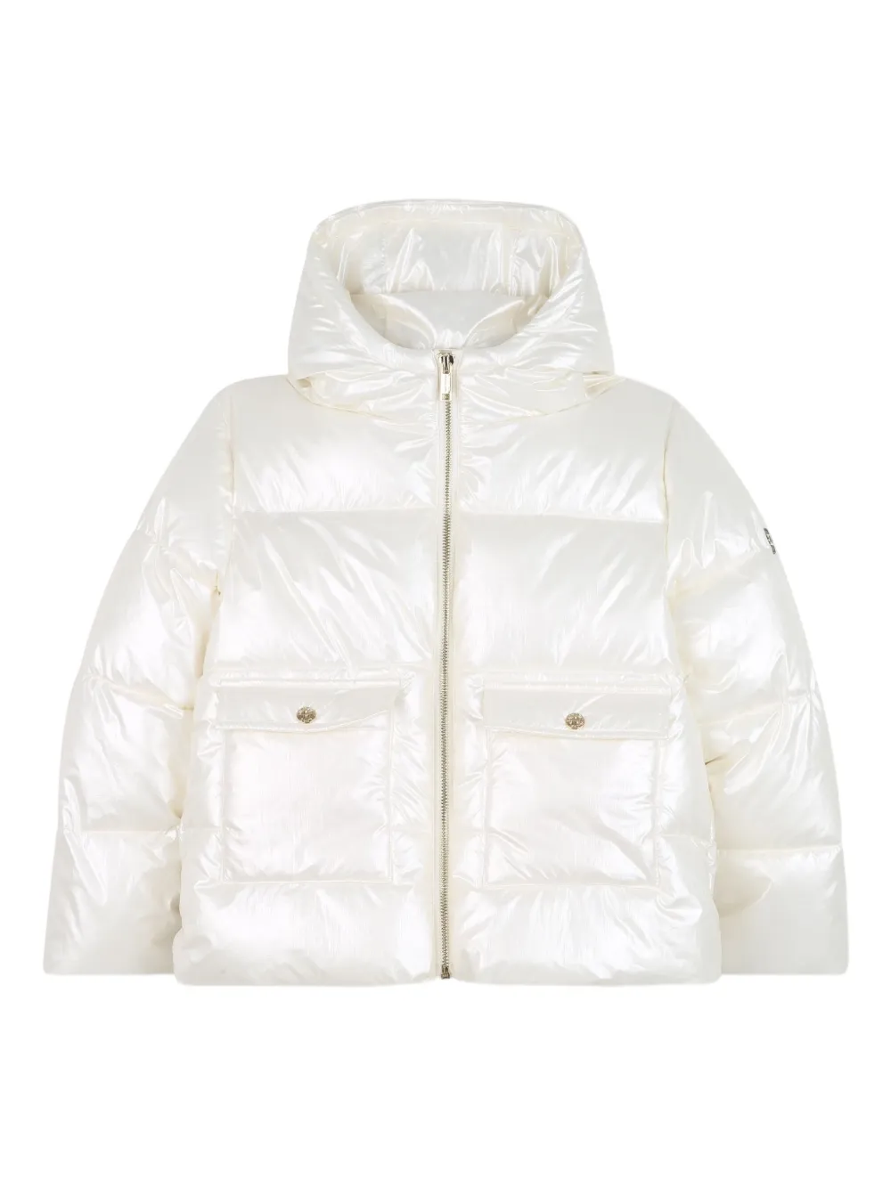 Michael Kors Kids hooded puffer jacket | Neutrals | Image 1