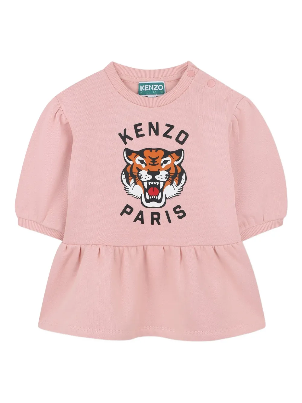 Kenzo Kids Jurk met tijgerprint Roze