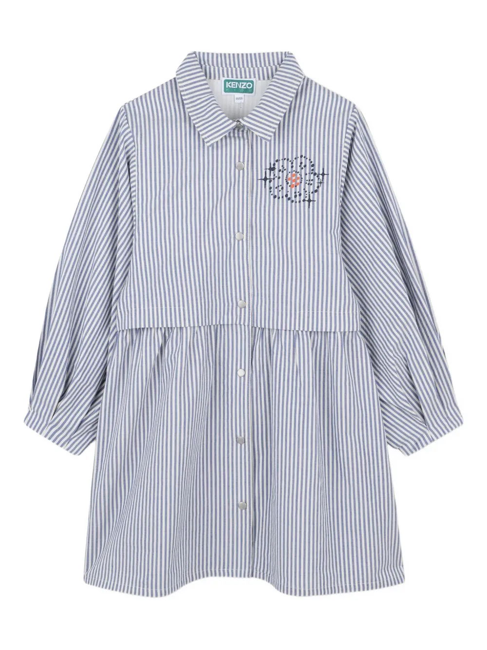 Kenzo Kids Gestreepte jurk Blauw