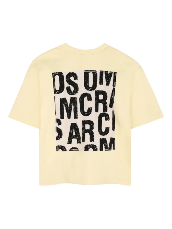 Marc Jacobs Kids Paint splatter-detail T-shirt | Yellow | FARFETCH