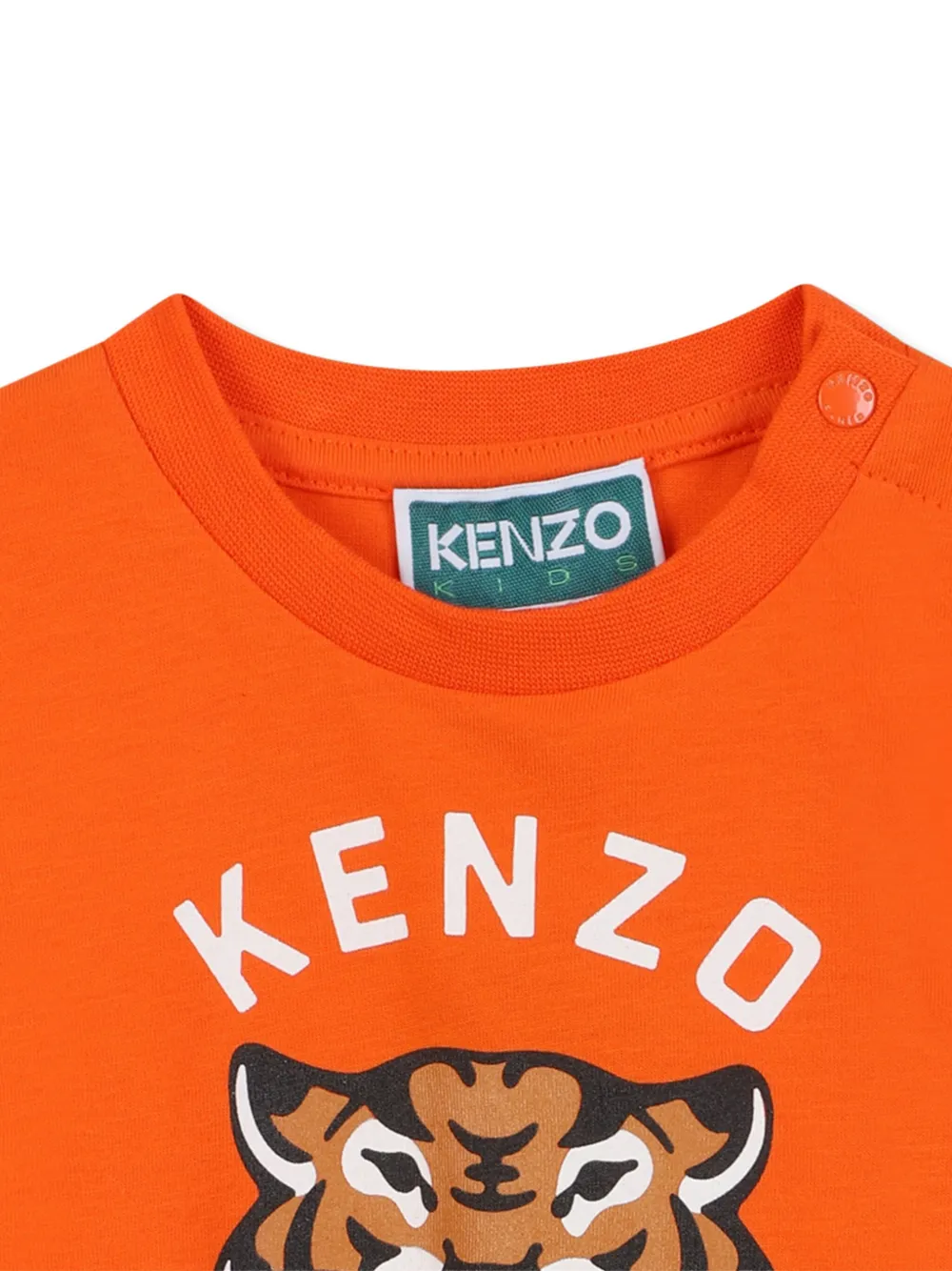 Kenzo Kids T-shirt met tijgerprint Oranje