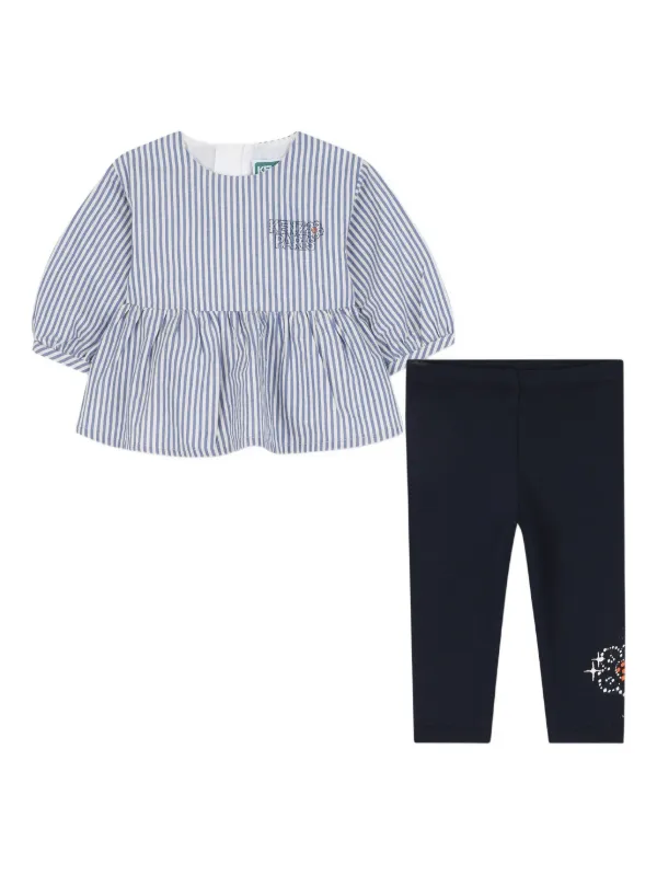 Kenzo Kids Striped two-piece Set | Blue | FARFETCH ZA