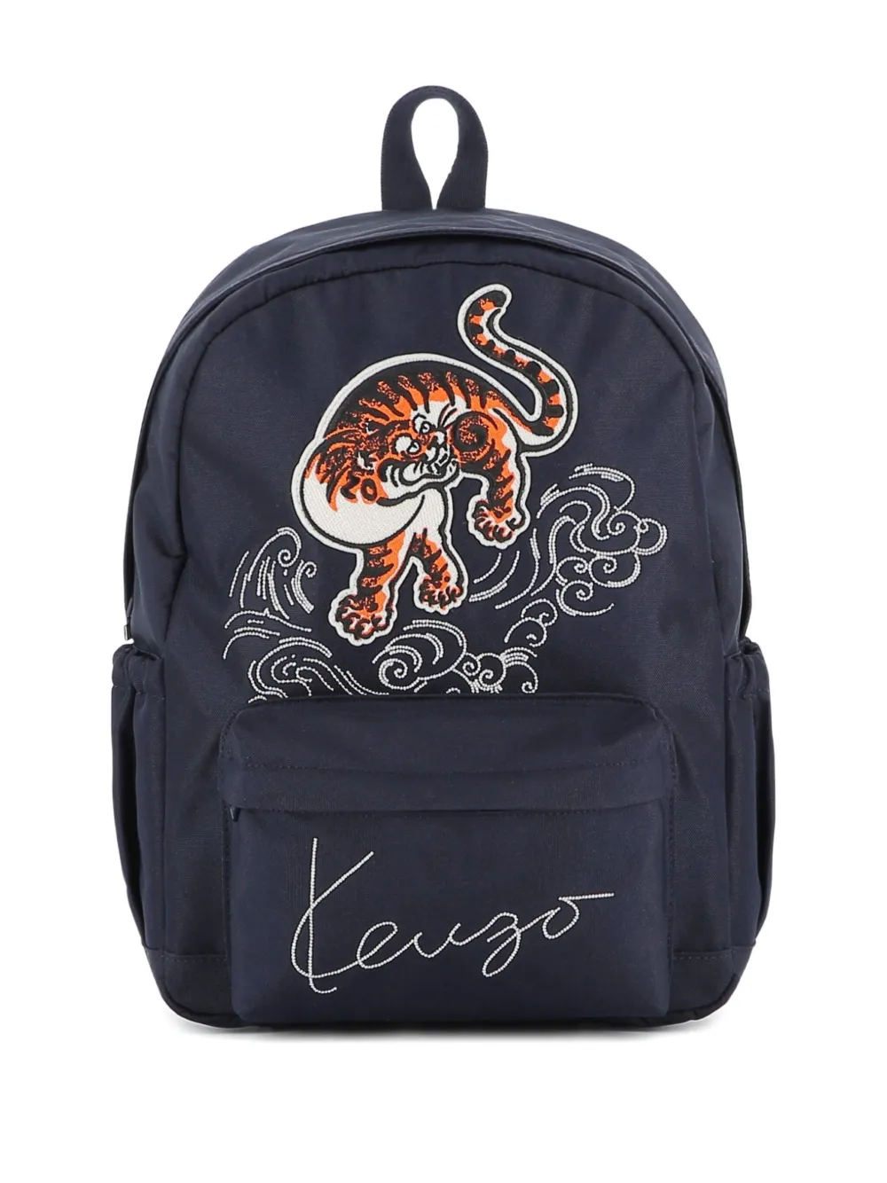 Kenzo Kids Rugzak met geborduurde tijger Blauw