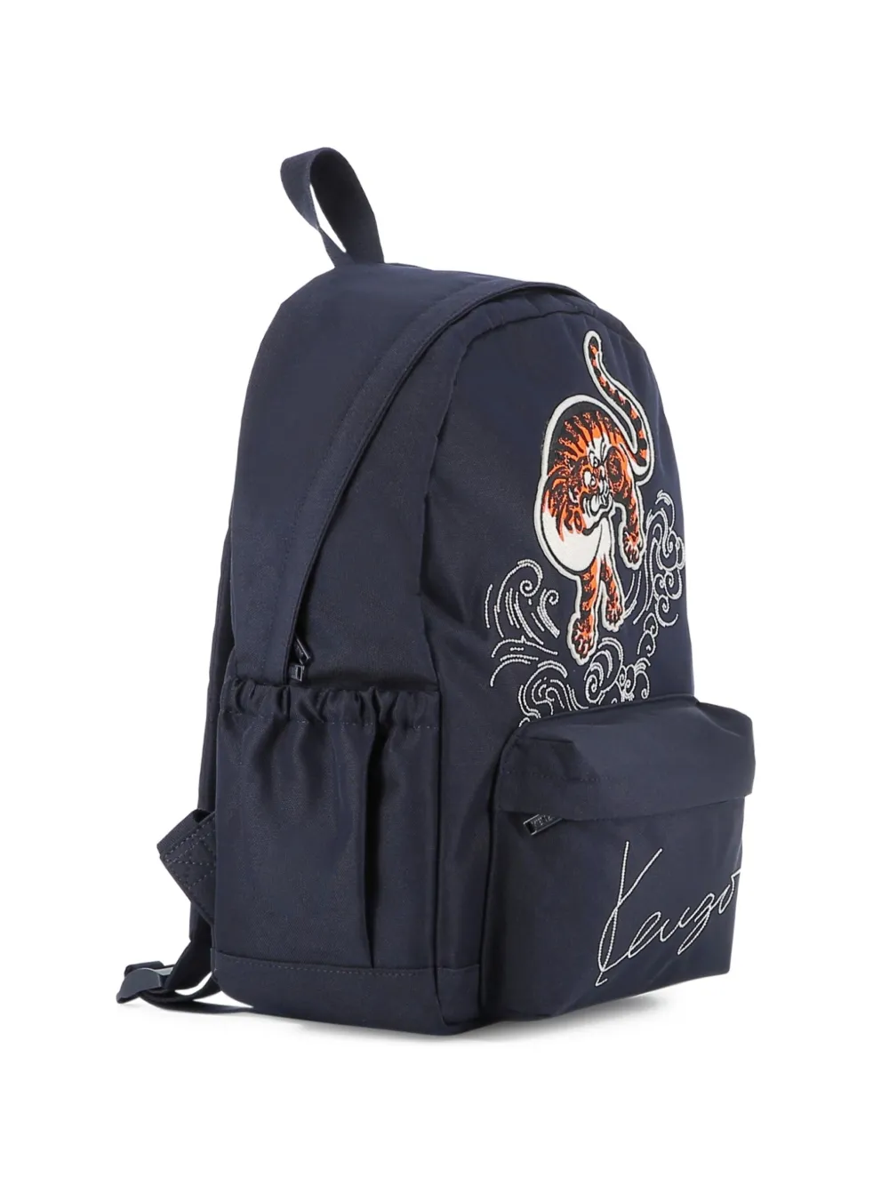 Kenzo Kids Rugzak met geborduurde tijger Blauw