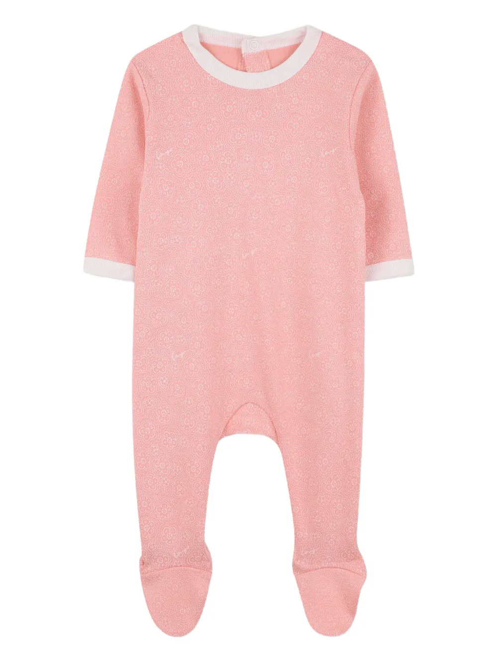 Kenzo Kids Drie rompers met bloe print Roze