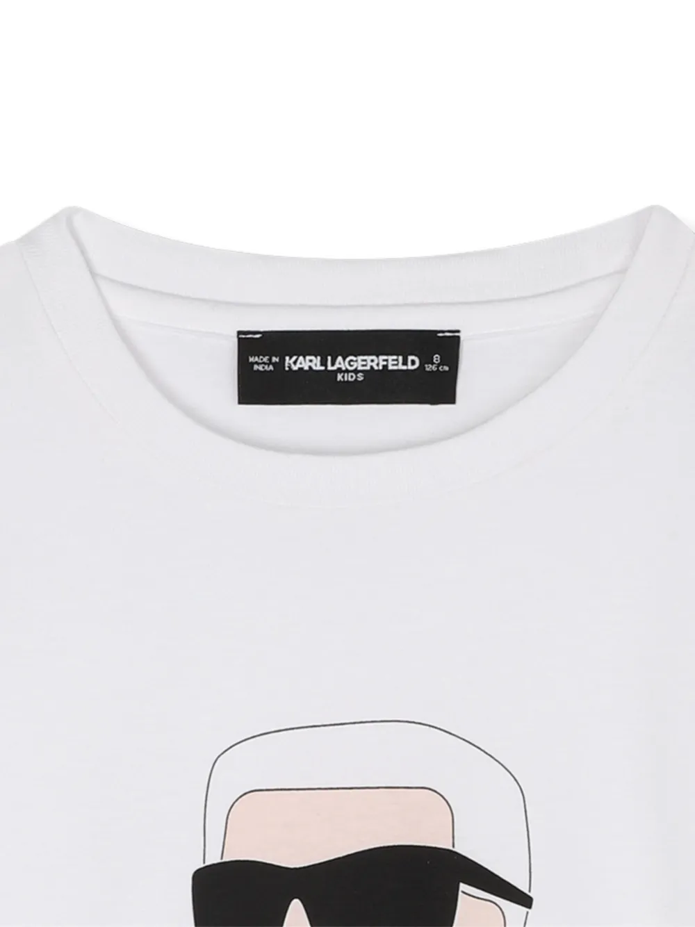 Karl Lagerfeld Kids Ikonik Karl top met lange mouwen Wit