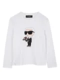 Karl Lagerfeld Kids Ikonik Karl long-sleeve top - White