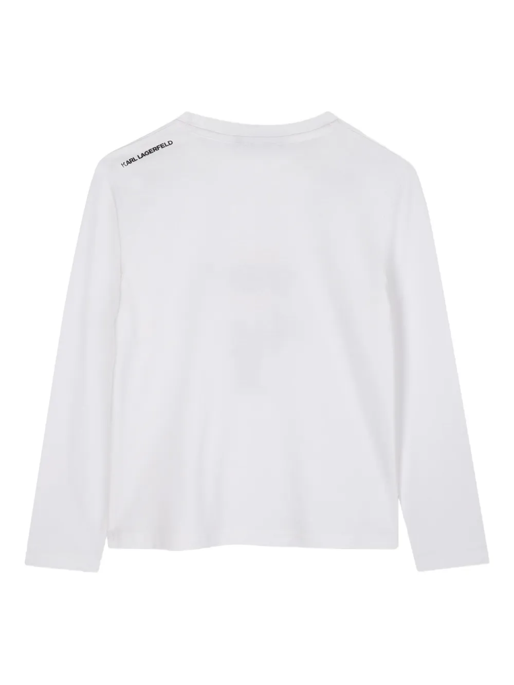 Karl Lagerfeld Kids Ikonik Karl top met lange mouwen Wit