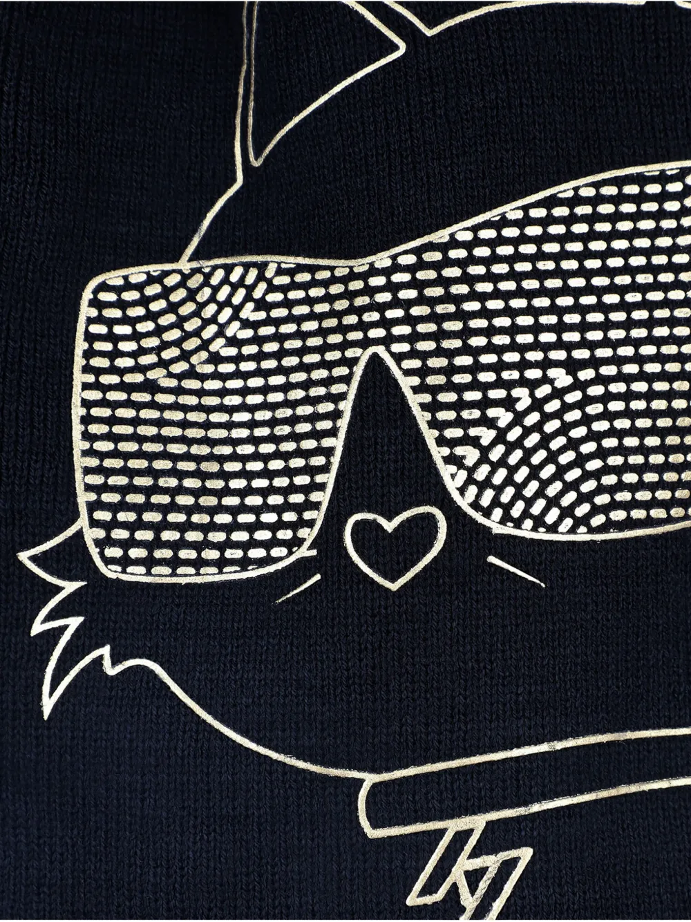 Karl Lagerfeld Kids Muts met Choupette-print Zwart