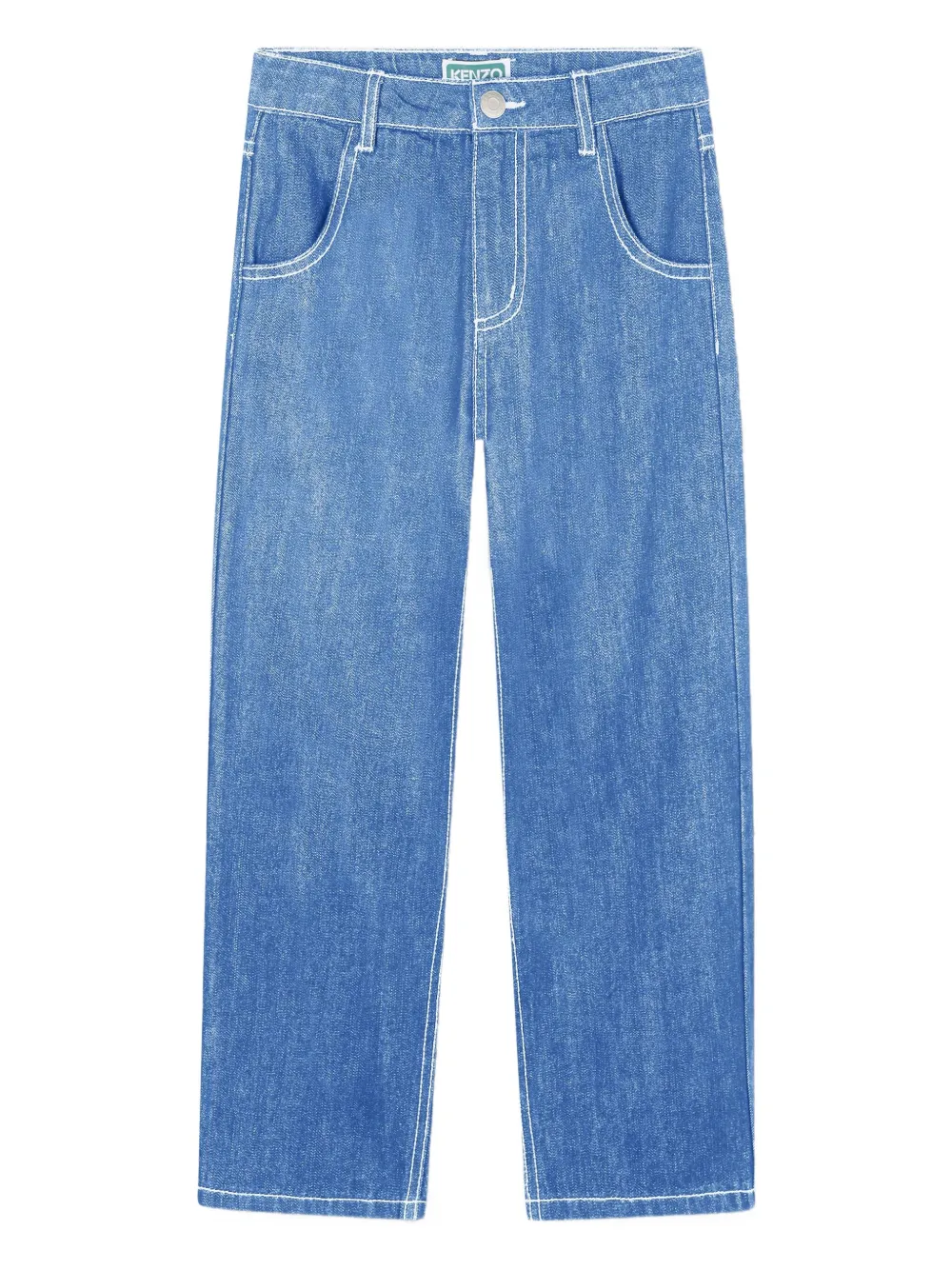 Kenzo Kids Jeans con ricamo - Blu