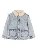 Kenzo Kids faux-shearling denim jacket - Z04 BLEACH