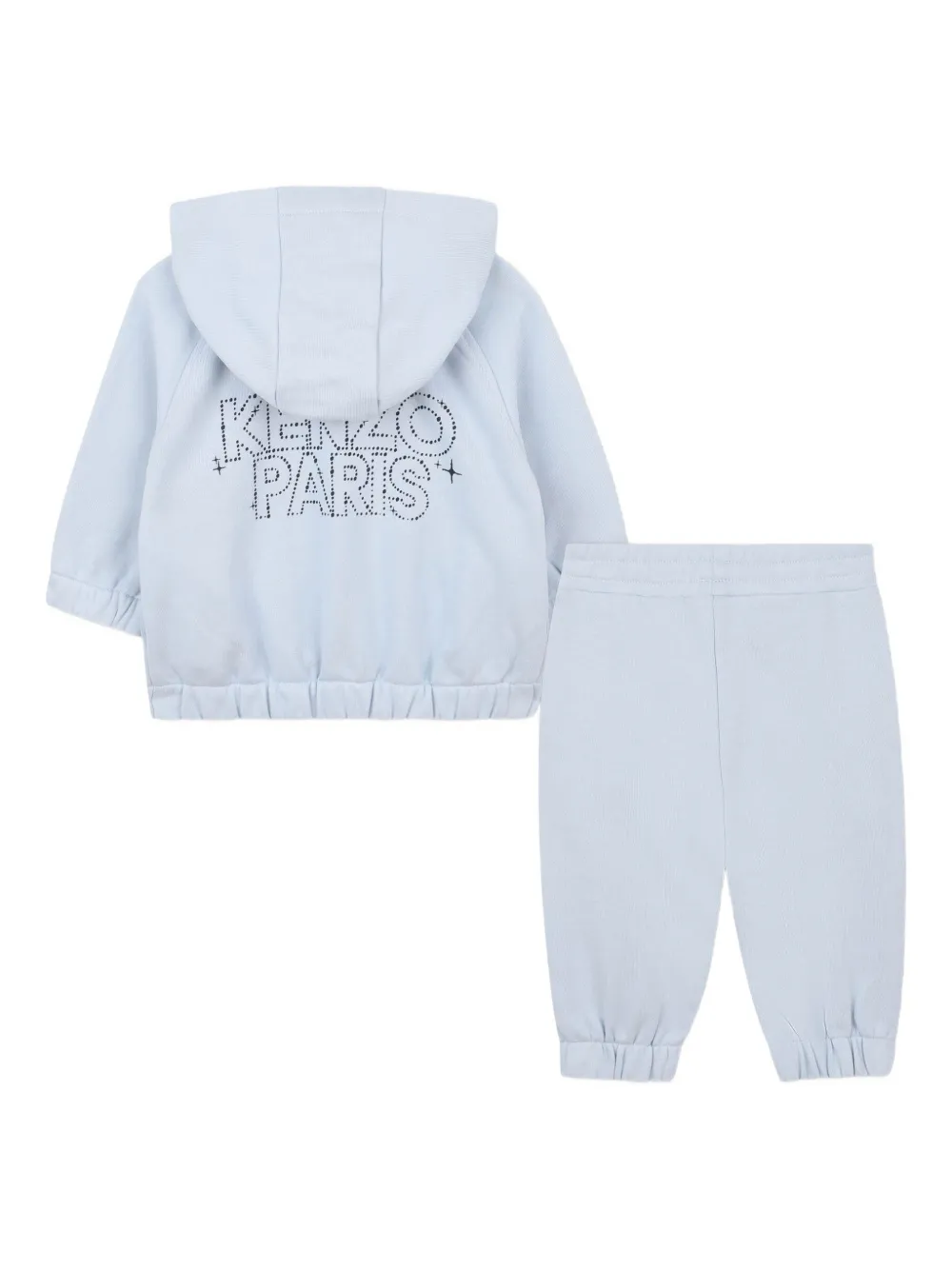 Kenzo Hooded Zip-up Tracksuit Set In Blue