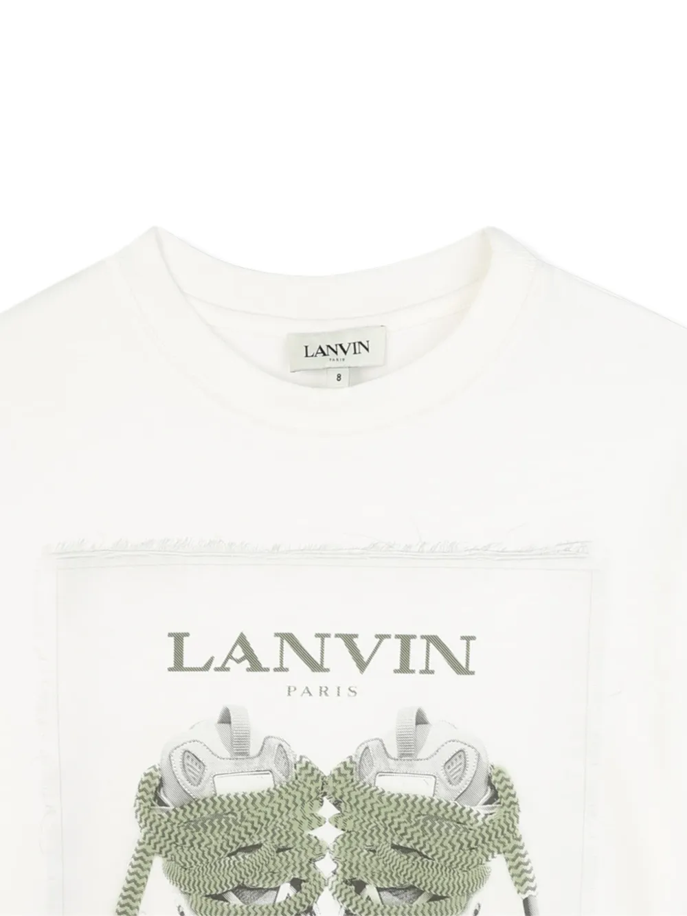 Lanvin Enfant T-shirt met grafische print Wit