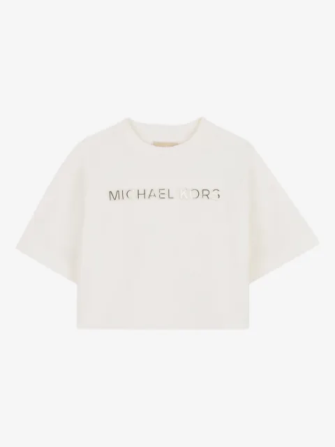 Michael Kors Kids logo-print cropped T-shirt