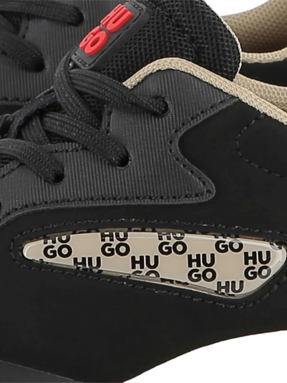 Hugo Boss Panelled Sneakers In Black