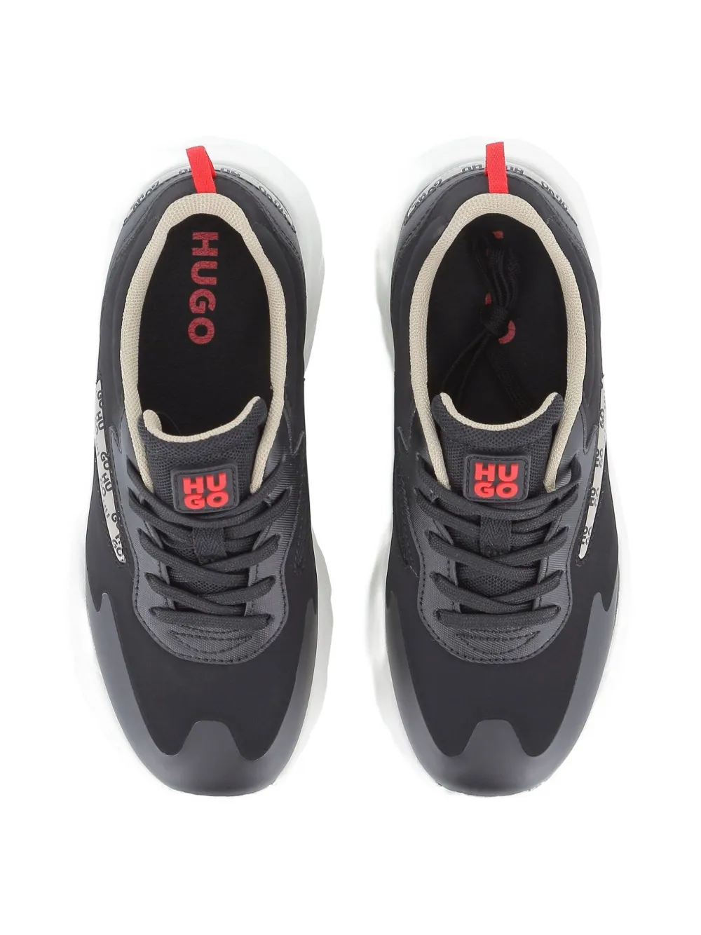 Hugo Boss Panelled Sneakers In Black